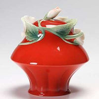 Franz Collection Island Beauty Hibiscus Design Sculptured Porcelain Sugar Jar with Cover FZ00981 - BBL & Co.