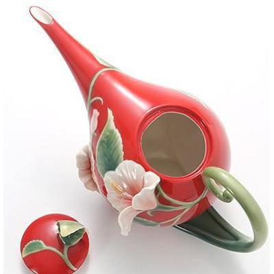 Franz Collection Island Beauty Hibiscus Sculptured Porcelain Teapot FZ00983 - BBL & Co.