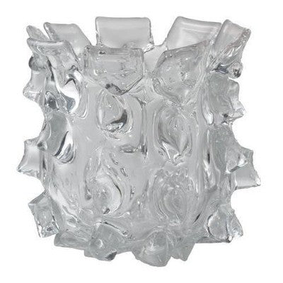 Clear Crystal Textured Vase - BBL & Co.