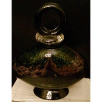 Dale Tiffany Favrille Emerald Mardi Gras Hand Blown Art Glass Perfume Bottle PG70377 - BBL & Co.