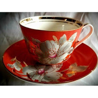 Vintage Giant Malva Porcelain Teacup with Saucer - BBL & Co.