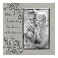 Malden "25th Anniversary Two Hearts Celebrating one Love"  Picture Frame, 4 by 6-Inch - BBL & Co.
