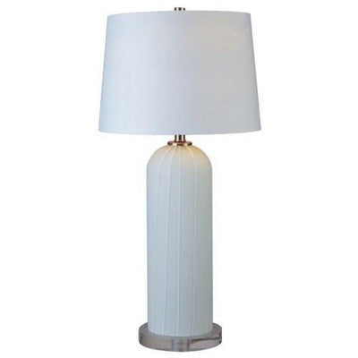ET2 E20217 Contemporary / Modern Single Light Up Lighting Table Lamp from the Metro Collect, Matte White - BBL & Co.