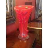 Ion Tamaian Art Glass Red Shoelace Vase - BBL & Co.
