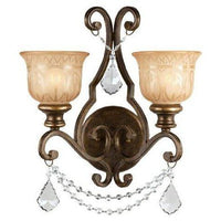 Crystorama 7502-bu-cl-mwp Norwalk 2 Lamp Clear Crystal Traditional Bronze Umber Wall Lamp - BBL & Co.