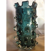 Turquoise Crystal Textured Vase - BBL & Co.