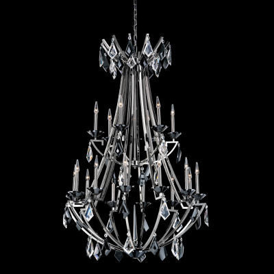 Nulco Vision Double Tier Black Crystal Entry Chandelier 155-18 - BBL & Co.
