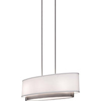 Artcraft Lighting SC784 Scandia Oval Chandelier, Brushed Nickel with White Linen Shade - BBL & Co.