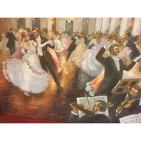 Canvas Oil Painting The Ballroom Dancing Scene