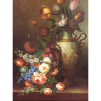 Canvas Oil Painting Grand Vase with Flowers