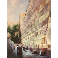 Canvas Oil Painting Muslim Jerusalem Western Wall Praying 36"x 48"