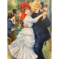 Canvas Oil Painting Renoir Inspired Dancing Couple with Hats 24 x 36