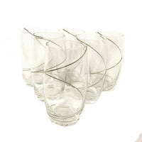 Clear Drinking Glasses With Black Swirl - BBL & Co.