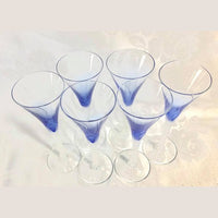 Contemporary Crystal Glassware Optic Blue Sea Frosted Flute - BBL & Co.
