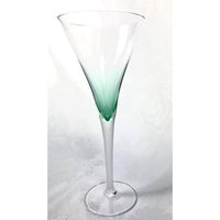 Contemporary Crystal Glassware Optic Emerald Frosted Flute - BBL & Co.