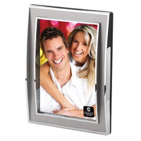 Cupecoy Curved Two-Tone 8"x10" Tabletop Metal Picture Frame (Silver) 90254 - BBL & Co.