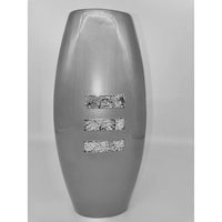 Silver Vase with Horizontal Stripes - BBL & Co.