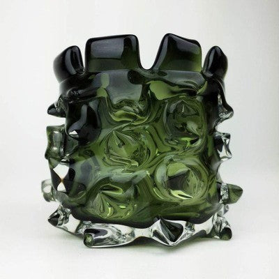 Lazy Susan Thorn Glass Hurricane Vase, Clear - BBL & Co.