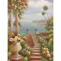 Oil Painting French Riviera Boatview 24" x 36" - BBL & Co.