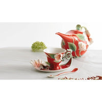 Franz Collection Island Beauty Hibiscus Sculptured Porcelain Teapot FZ00983 - BBL & Co.