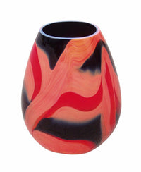 JOZEFINA ATELIER Black & Red Decorative Centerpiece Milan Vase - BBL & Co.
