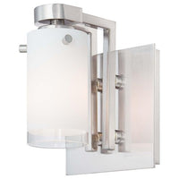 Minka George Kovacs P5831-084 - One Light Nickel Etched Clear Glass Bathroom Sconce - BBL & Co.