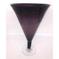Handblown Glass Centerpiece Violet Bell Vase - BBL & Co.