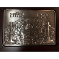 Wood and Silver Challah Board Square - BBL & Co.