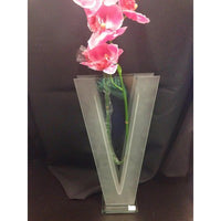 Triangle Clear Glass Vase - BBL & Co.
