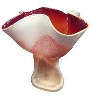Freeform White and Red Vase - BBL & Co.