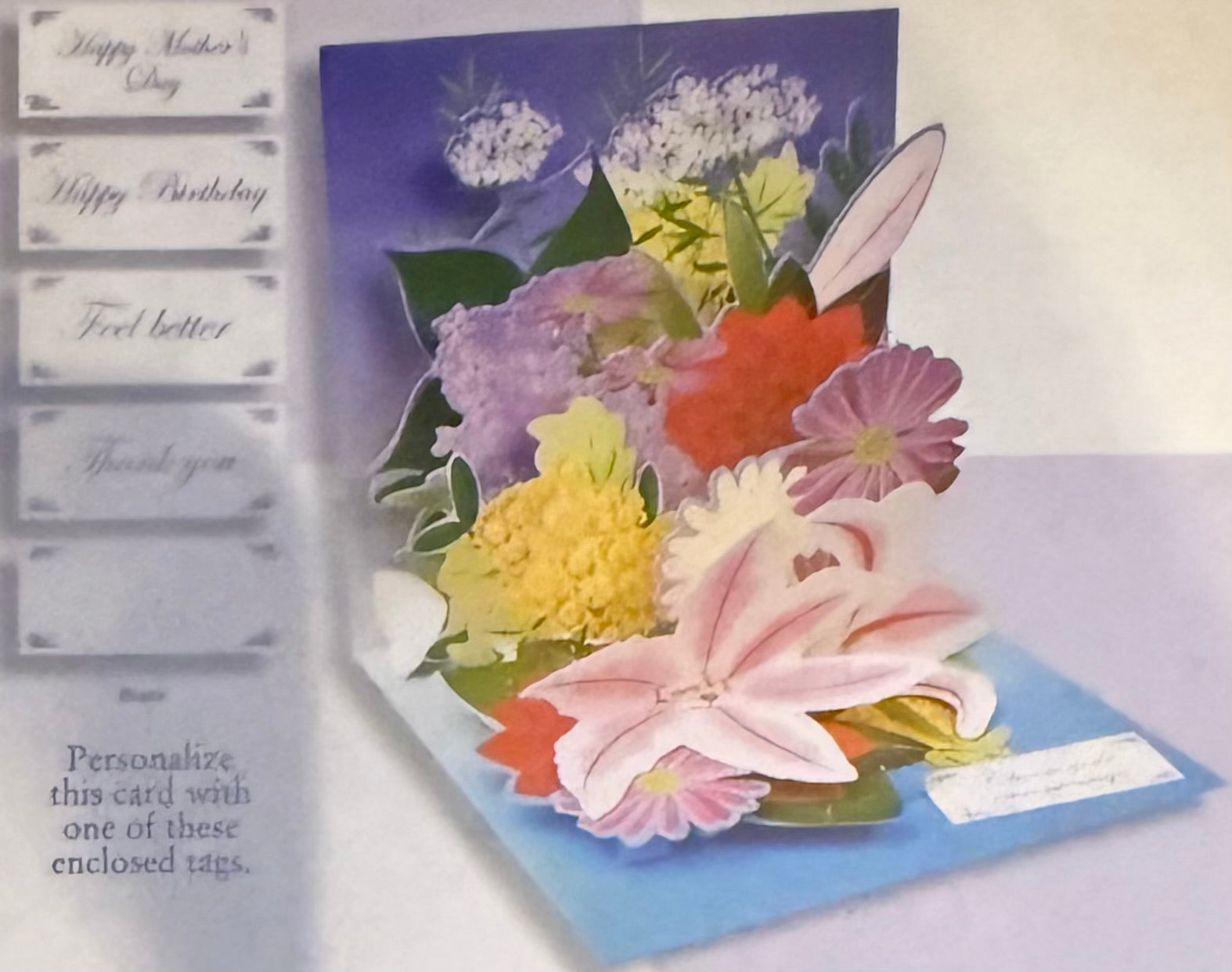 Treasures 3D Pop-Up Greeting Card Mxed Bouquet