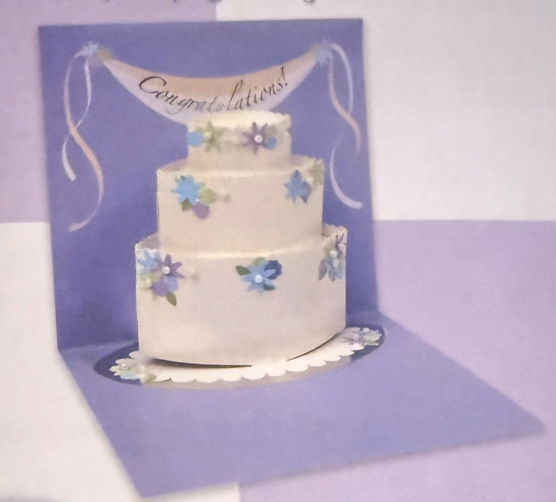 Treasures 3D Pop-Up Greeting Card Wedding Cake