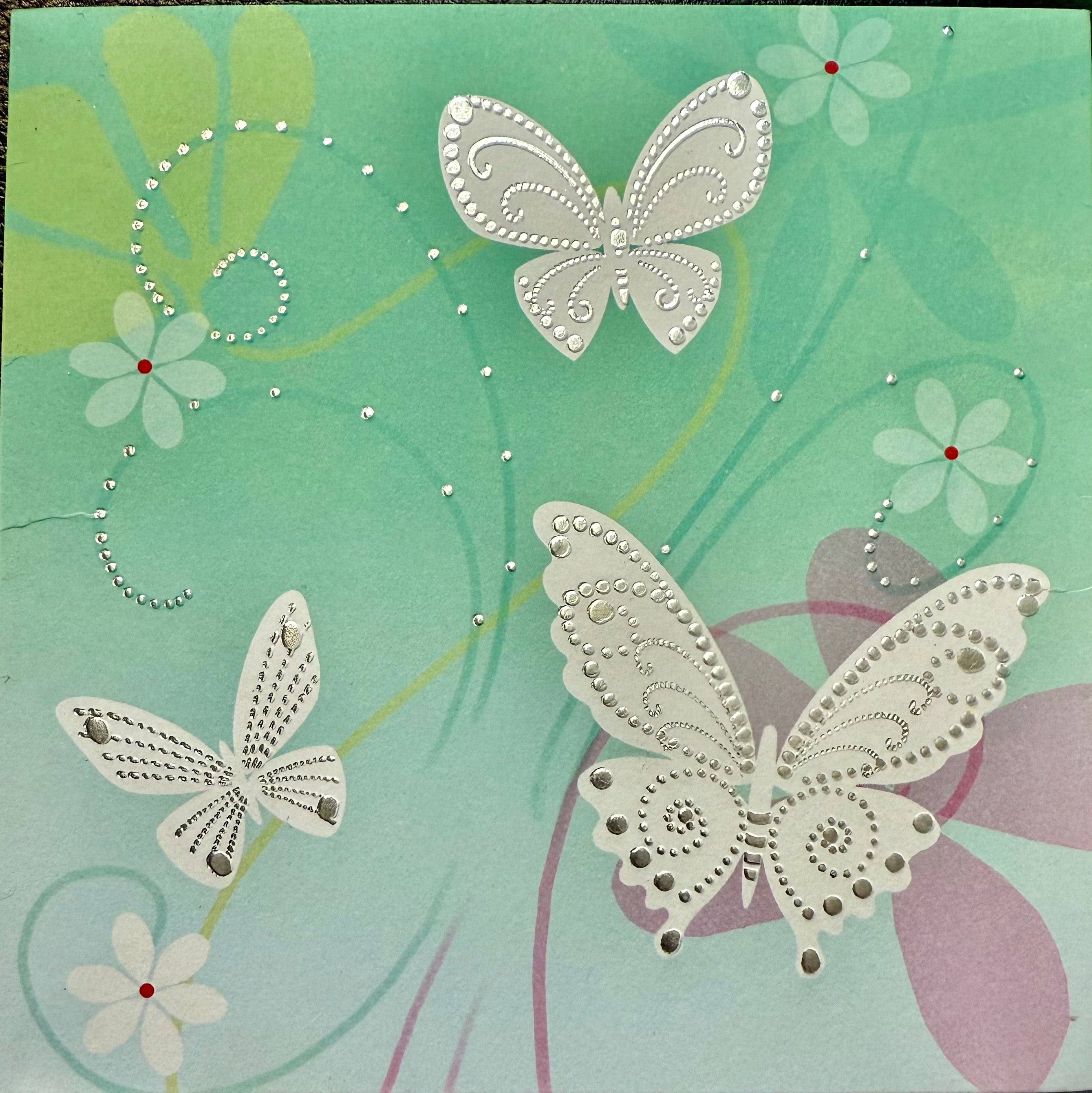 Pop up greeting card Floating Butterflies