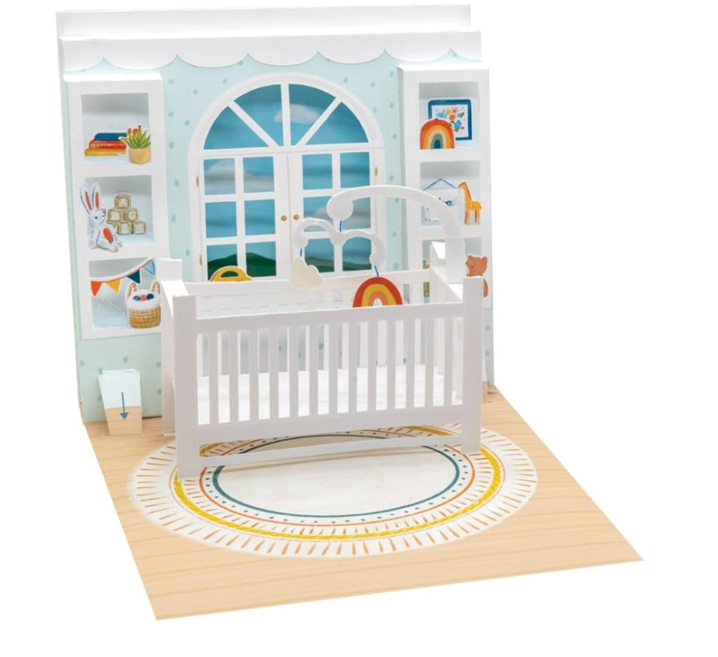 Treasures 3D Pop-Up Greeting Card  Baby Crib