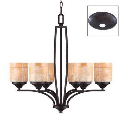 Golden Lighting 1220-6RT  Empyreal 26 Inch Chandelier - BBL & Co.