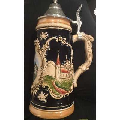 Rustic Prazsky Hrad Praha Czech Republic Panorama Beer Stein - BBL & Co.