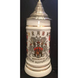 Praha Bohemia Ceska Republika Crest White and Gold Beer Stein - BBL & Co.