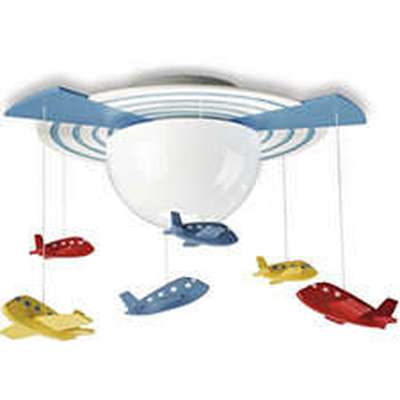 Philips 40153 Kidsplace O'hare 1-Light Multi Color Ceiling Semi-Flush Mount Light - BBL & Co.