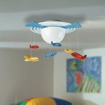 Philips 40153 Kidsplace O'hare 1-Light Multi Color Ceiling Semi-Flush Mount Light - BBL & Co.