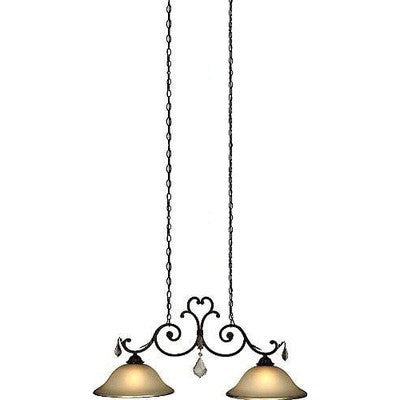 Artcraft Lighting AC1835 Florence 2-Lite Island Light, Rich Bronze - BBL & Co.