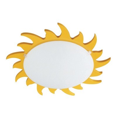 Philips 70614/06/48 Kidsplace Sun Flushmount Ceiling or Wall Light, Yellow - BBL & Co.