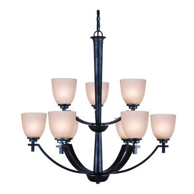 Golden Lighting 6262-9-DNI Hampden 9 Light Chandeliers in Dark Natural Iron - BBL & Co.