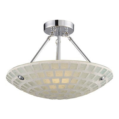 Elk 1322/3WHM 3-Light Semi-Flush In White - BBL & Co.