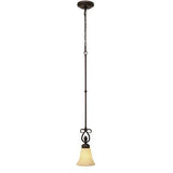 Golden 8106-M1LTorbellino Mini Pendant in Cordoban Bronze with Remolino Glass 8106 Pendant - BBL & Co.