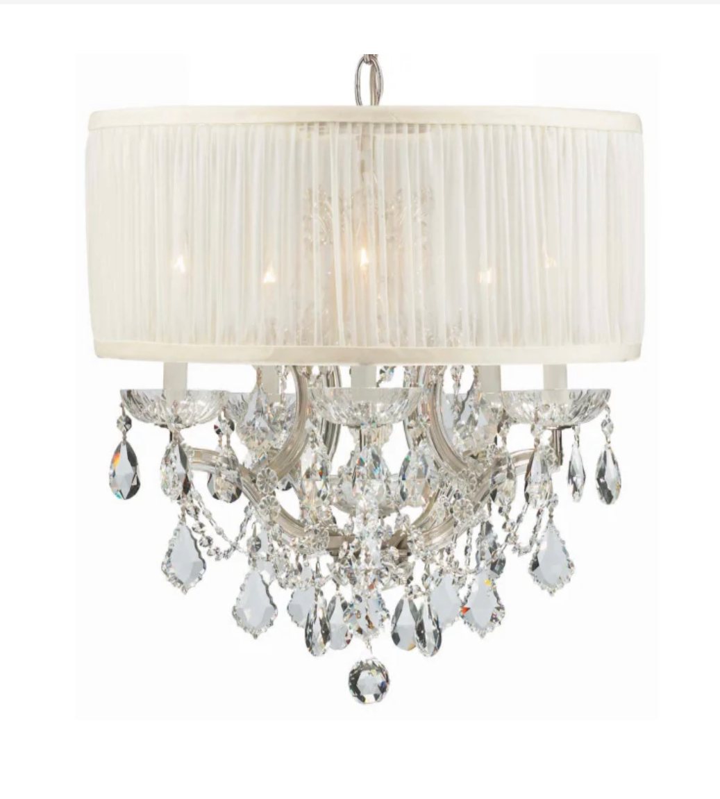 Crystorama 4415-CH Brentwood - Six Light Mini Chandelier