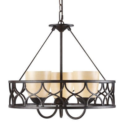 Golden Lighting Cercado 3 Light Mini Chandelier in Corsini Bronze 9018-3P-COB - BBL & Co.