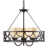 Golden Lighting Cercado 3 Light Mini Chandelier in Corsini Bronze 9018-3P-COB - BBL & Co.