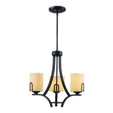 Golden 9363-M3 GMT176 Presilla 3 Light Mini Chandelier in Gunmetal Bronze with Opal Glass - BBL & Co.