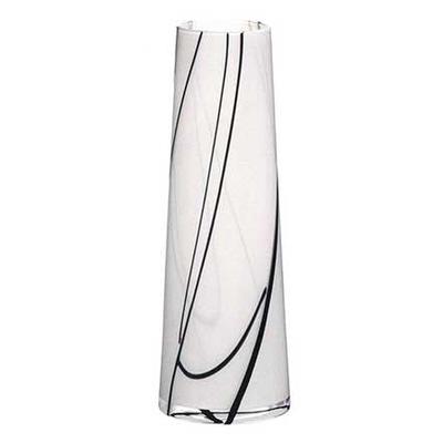 Kosta Boda Barcelona Vase  by Anna Ehrner White with Black Lines - BBL & Co.