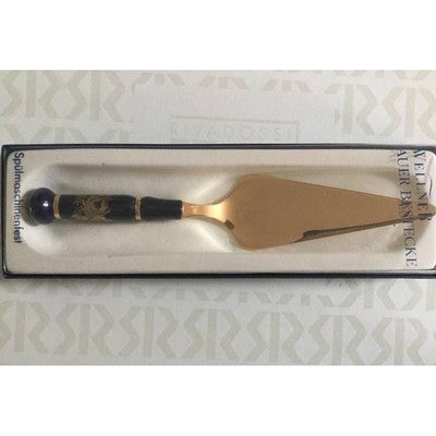 Weimer Porcelain and Gold Cake Server- Wellner Auer Bestecke Made in Germany Serveware - BBL & Co.